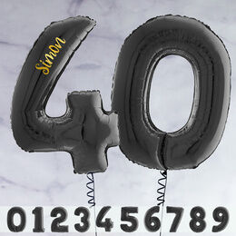 26" Black Number Foil Balloons (0 - 9)