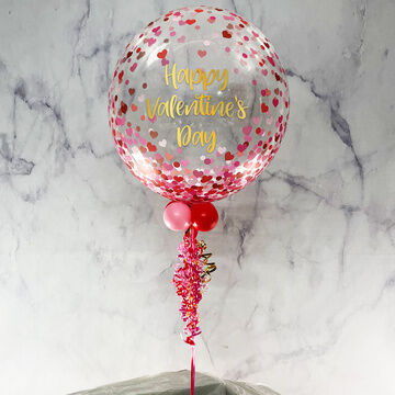 Personalised Heart 'Confetti Print' Bubble Balloon