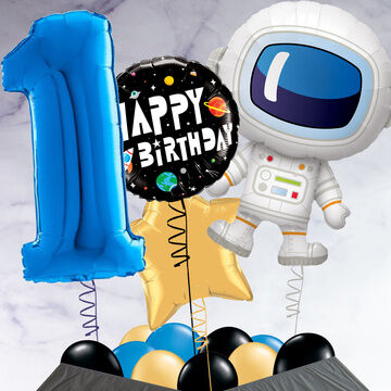 Space Adventure Inflated Birthday Balloon Package