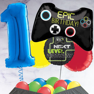 Ultimate Gamer Inflated Birthday Balloon Package