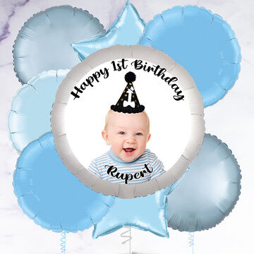Baby Blue Photo Upload Balloon