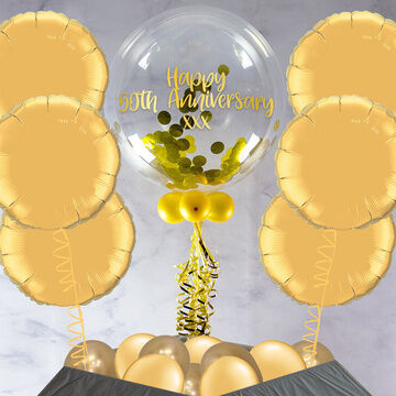 Gold Confetti Balloon Package