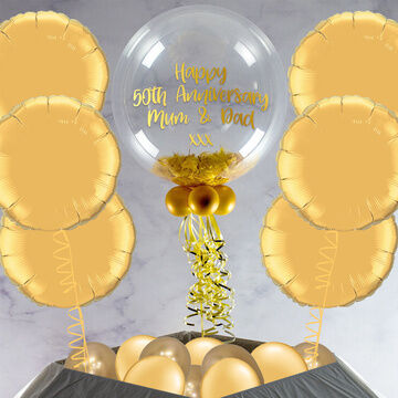 Gold Feathers Balloon Package