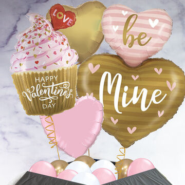 'Be Mine' Valentine's Day Giant Balloon Bunch