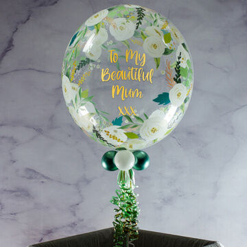Personalised Floral Charm Mother's Day Bubble Balloon