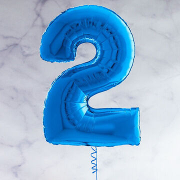 26" Royal Blue Number Foil Balloon - 2