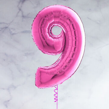 26" Hot Pink Number Foil Balloon - 9