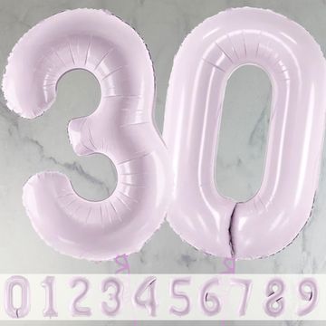 26" Lilac Number Foil Balloons (0 - 9)