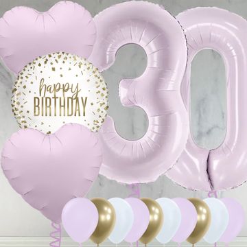 30th Birthday Lilac Foil Balloon Package
