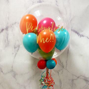 Personalised Summer Vibes Balloon-Filled Bubble Balloon