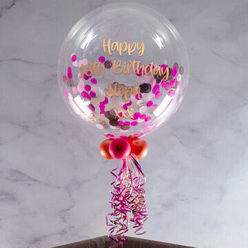 16th Birthday Personalised Confetti Bubble Balloon
