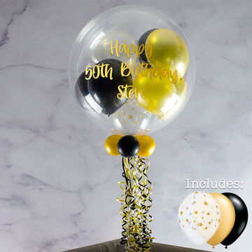 30th Birthday Personalised Multi Fill Bubble Balloon