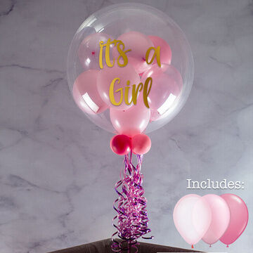 Baby Shower Personalised Multi Fill Bubble Balloon