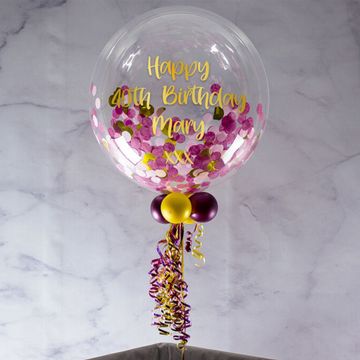 Thank You Personalised Confetti Bubble Balloon