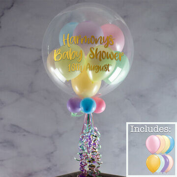 Personalised Pastel Balloon-Filled Bubble Balloon