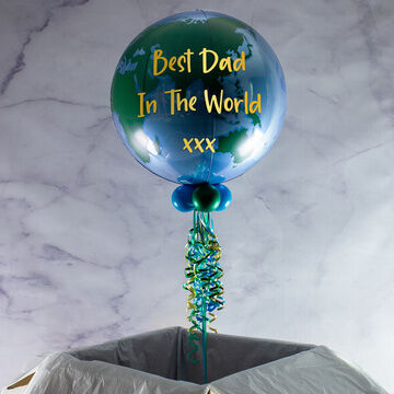'Best Dad In The World' Father's Day Personalised Bubble Balloon