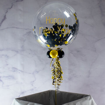 Personalised New Year's Eve Confetti Bubble Balloon