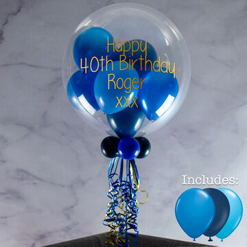 Personalised Bar Mitzvah Balloon Filled Bubble Balloon