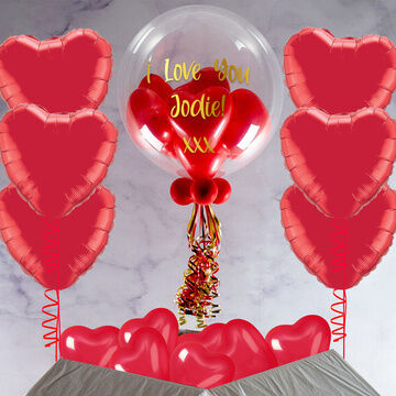 Red Hearts Balloon Package