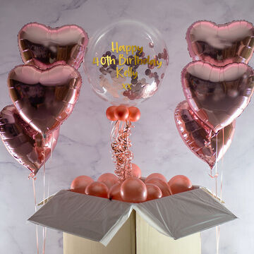 Rose Gold Confetti Balloon Package