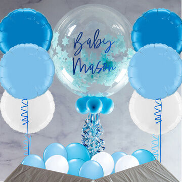 Blue Stars Confetti Balloon Package