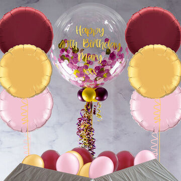 Berry Sparkle Confetti Balloon Package