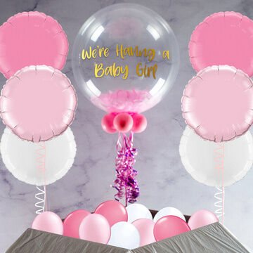 Baby Pink Feathers Balloon Package