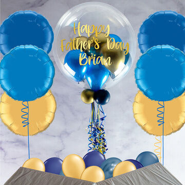 Dark Blue & Gold Balloon Package