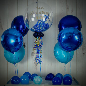 Royal Blue Powderfetti Balloon Package