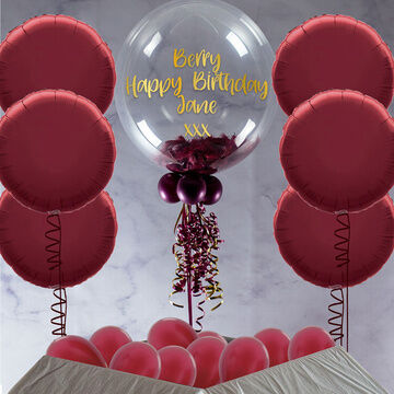 Berry Feathers Balloon Package
