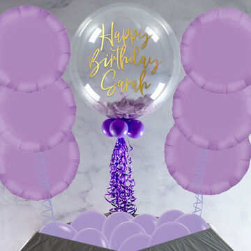 Lilac Feathers Balloon Package
