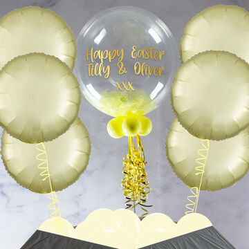 Yellow Feathers Balloon Package