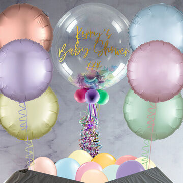 Pastel Feathers Balloon Package