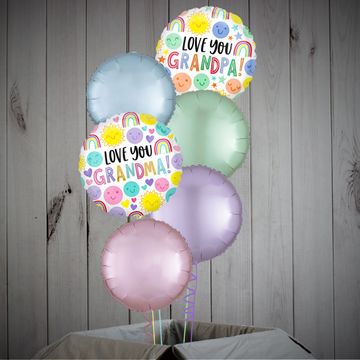 'Love You' Grandma &amp; Grandpa Foil Balloon Set