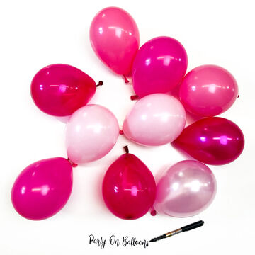 5" Pink Shades Scatter Balloons (Pack of 10)