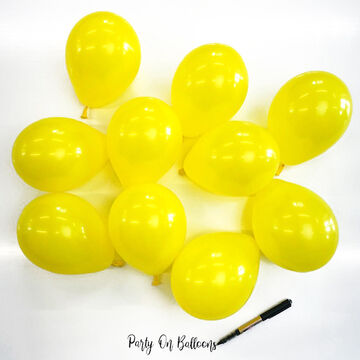 5" Yellow Scatter Balloons (Pack of 10)