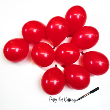 5" Red Scatter Balloons (Pack of 10)