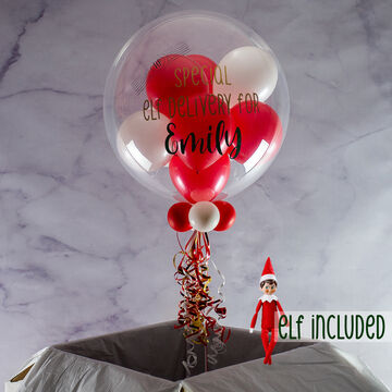 Personalised 'Elf On The Shelf' Balloon-Filled Bubble Balloon