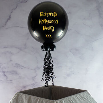 Personalised Black Orb Balloon