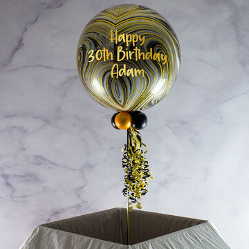 Personalised Hollywood Marble Orb Balloon