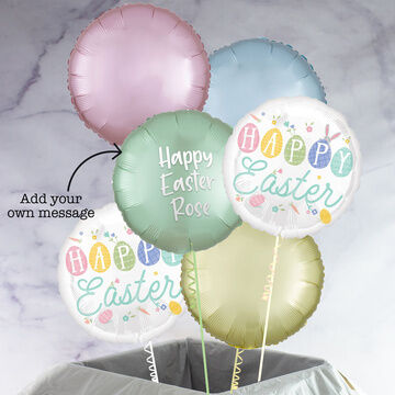'Happy Easter' Foil Balloon Bunch