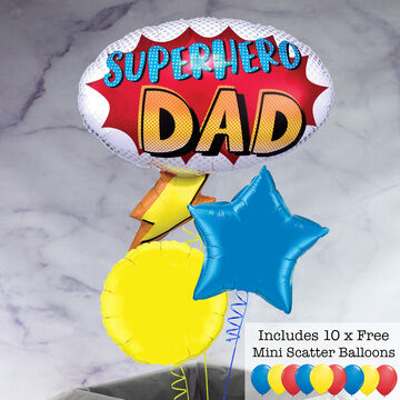 'Superhero Dad' Foil Balloon Package