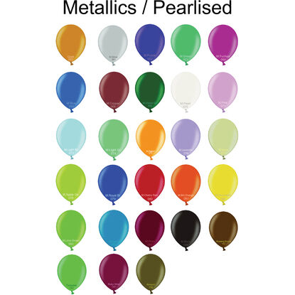 metallics colour chart