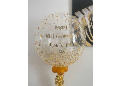 Customer image of Gold Confetti Print Balloon Package
