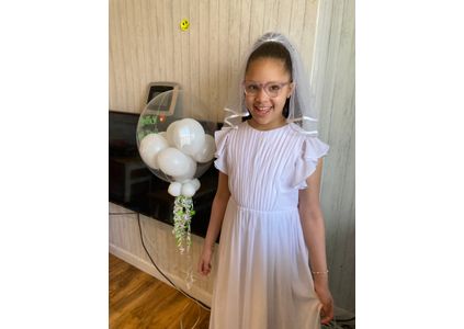 Customer image of Personalised White Balloon-Filled Bubble Balloon