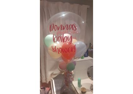Customer image of Personalised Pastel Colours Balloon-Filled Bubble Balloon