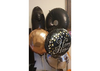 Customer image of 18th Birthday Black Foil Balloon Package