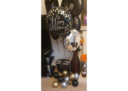 Customer image of 18th Birthday Black Foil Balloon Package