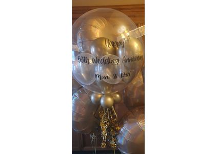 Customer image of Golden Sparkle Balloon Package