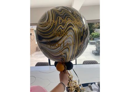 Customer image of Personalised Hollywood Marble Orb Balloon